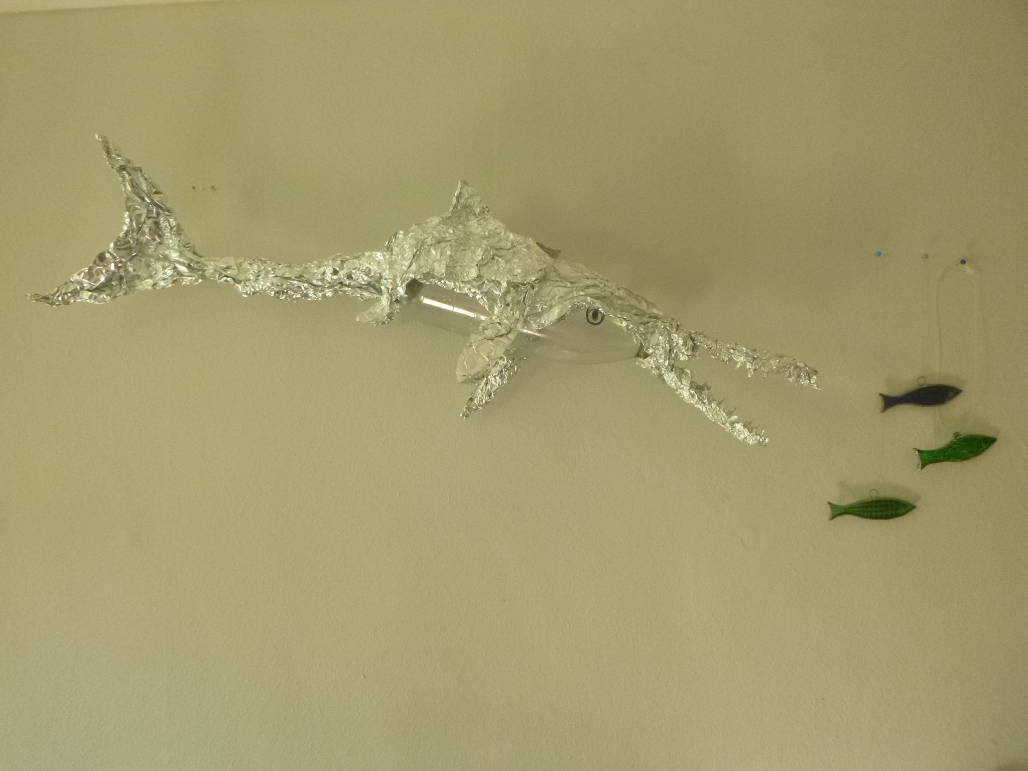 An ichthyosaur created using tinfoil